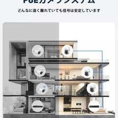 限定1名❤️‍🔥新品未使用品✨️ 防犯カメラ 有線 監視カメラ 防犯カメラ poe セット 光音威嚇 4台セットの画像