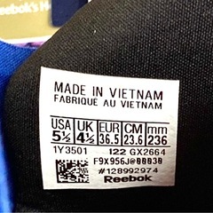 Reebok インスタポンプ シューズ 新品タグ付き  US5.5(23.6cm) ブラック×ブルー×チェリーの画像