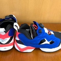 Reebok インスタポンプ シューズ 新品タグ付き  US5.5(23.6cm) ブラック×ブルー×チェリーの画像