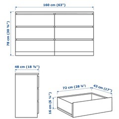  【IKEA】MALM チェストの画像