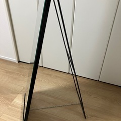 値下げ　姿見　ミラー　フレーム(ブラック) 幅約30cmx高さ約150cmの画像