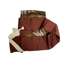 新品未使用 作り帯 名古屋帯風 茶系 金彩 ススキ柄 簡単着付け 着物 和装小物の画像