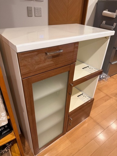 レンジ台　レンジボード　炊飯器台　ホワイト