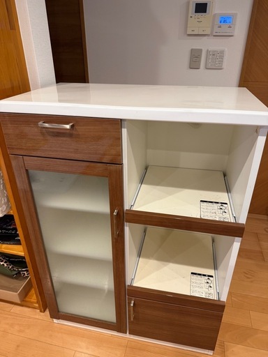 レンジ台　レンジボード　炊飯器台　ホワイト