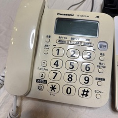 Panasonic VE-GD27-W 電話機 本体、子機の画像