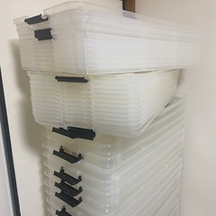【無料】衣装ケース 収納 クリアボックス 大量 現地引き取り限定の画像