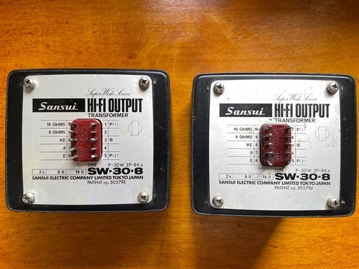 Sansui HI-FI OUTPUT TRANSFORMER SW-30-8 中古品2個を出品致します