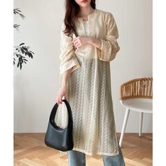 【新品】Classical Elf 総レース 透け感のある ロング丈 ワンピースの画像