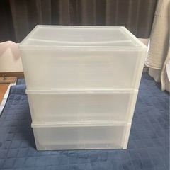 無印良品　ＰＰ収納ケース引出式・小　3個セット　大阪府高槻市引き取り限定の画像