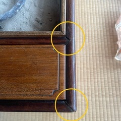 木製火鉢 引き出し付き 炭と道具付きの画像