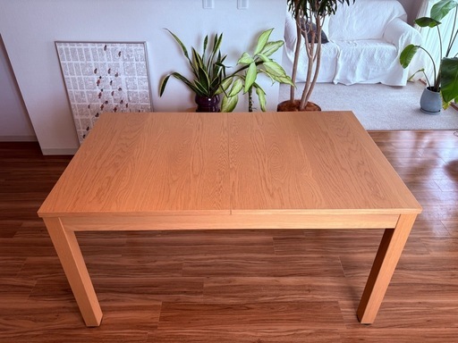 IKEA 伸長式テーブル オーク材(BJURSTA ビュースタ) (mkzstyle) 一之江