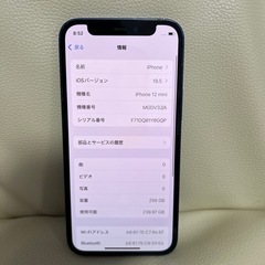 激安　iPhone 12mini 256GB ブルー　SIMフリーの画像