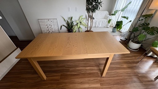 IKEA 伸長式テーブル オーク材(BJURSTA ビュースタ) (mkzstyle) 一之江