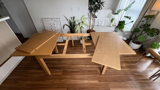IKEA 伸長式テーブル オーク材(BJURSTA ビュースタ) (mkzstyle) 一之江