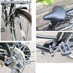 ≪ZU1755ジ限≫ 美品 武田産業 自転車 ESCORT TOWN/エスコートタウン 26インチ 黒/ブラック系 買い物/サイクリング 付属品あり 変速なしの画像