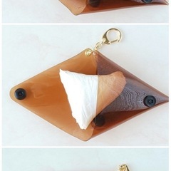 三角 クリア小物ケースの画像