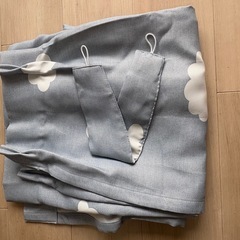 ※お取り引き決定※【カーテン】水色、雲柄、子供部屋、インテリア　100×135の画像