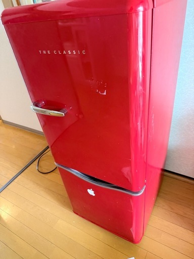 真っ赤なレトロ家電シリーズ　2ドア冷蔵庫
