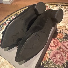 フラットシューズ 黒 の画像