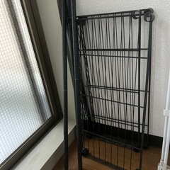 ニトリ　ダークグレー　スチールラックの画像