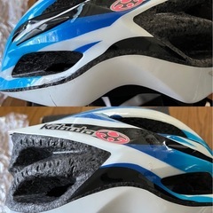 KABUTO ジュニア　自転車ヘルメット ホワイト・ブルの画像