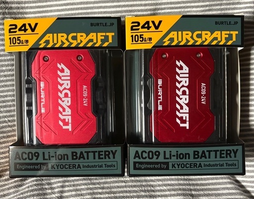 ⑭【新品未使用】2025バートル エアークラフト 24Vバッテリー　レッド　2個セット