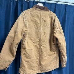 Carhartt ブラウンジャケット コーデュロイ襟付きの画像