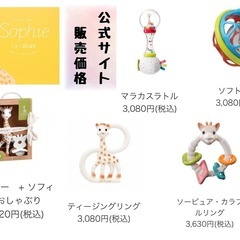 キリンのソフィおもちゃ6点セットの画像