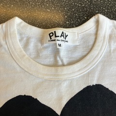 K2509-160 COMME des GARCONS Tシャツ ホワイト レディース Mサイズ ホワイト 色あせ汚れ有りの画像