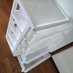 中古 収納ケース 収納ボックス 引出し収納 衣装ケース チェスト４段 プラスチック収納 クローゼットワイド540 キャスターなしの画像