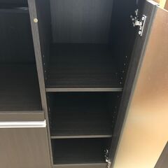 ★リユースのサカイ春日部店★KJ11751  レンジ台　 ダークブラウン H90×W60×D40 クリーニング済みの画像