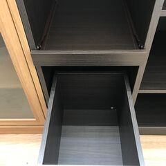 ★リユースのサカイ春日部店★KJ11751  レンジ台　 ダークブラウン H90×W60×D40 クリーニング済みの画像