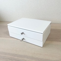【ニトリ】アクセサリーボックス ジュエリーボックス 2段 ホワイトの画像