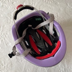恵庭市　子供用自転車ヘルメット　女の子男の子児童用54.55.56㎝　カブト　薄紫色　の画像