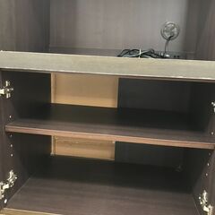 ★リユースのサカイ春日部店★KJ11753  レンジ台 ブラウン H90×W60×D40 クリーニング済みの画像