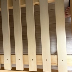 セミダブルすのこベッド(ご希望でしたらマットレスとシーツも)の画像