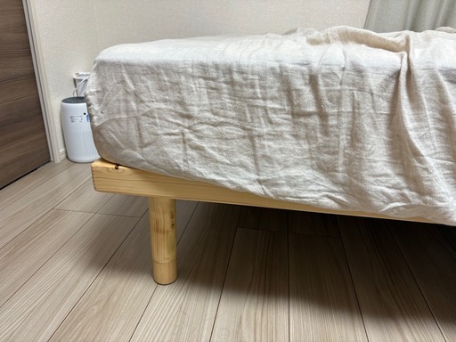 セミダブルすのこベッド(ご希望でしたらマットレスとシーツも)