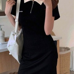 バックリボン ワンピース Mの画像