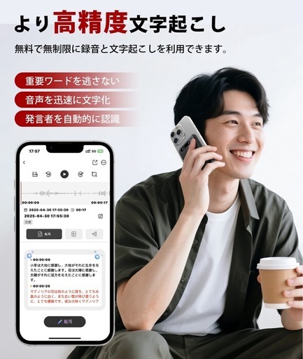 【新品未使用】① Aiボイスレコーダー  文字起こし 自動要約 通常録音/通話録音 ICレコーダー 録音機 ワンタッチ録音 マインドマ