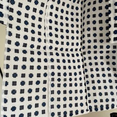 男の子 浴衣 白紺 和柄 新品未使用 綿 夏祭り 花火大会 身丈90.5cmの画像