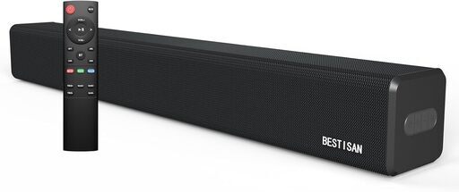 サウンドバー テレビ用スピーカー シアター リモコン付 幅81.5cm ブラック