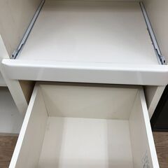 ★リユースのサカイ春日部店★KJ11755 マルミツ レンジ台 ホワイト H83×W88×D42 クリーニング済みの画像