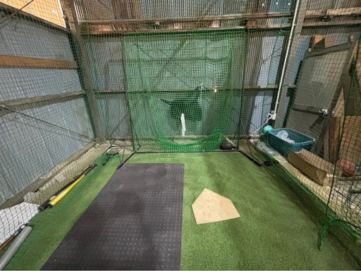雨天練習場　とりかご　バッティングゲージ　硬式　練習　室内練習場　バッティングネット　人工芝　硬式　打撃打撃