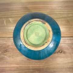 【引き取り限定】陶器製 水差し／花瓶 青緑釉染め インテリアにもおすすめの画像