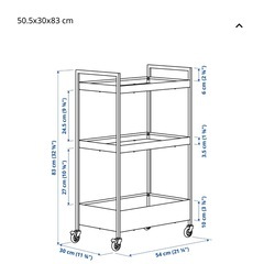 コーナンキッチンラック・IKEAワゴン・収納箱一式の画像