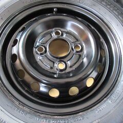 ホンダバモス純正ホイール＋ダンロップ145R12カーゴタイヤ4本セットの画像