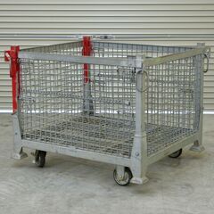 ≪yt2038ジ≫ テイモー 吊りパレット キャスター付 現状品① 1012HPC 1000x1200x973 700kg 中古/メッシュパレット 70904-01の画像