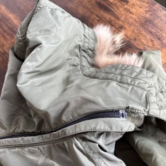 Flash report カーキロング丈　ミリタリーコートの画像