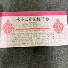 ロイヤルホテル株主優待券　2025.12.31までの画像