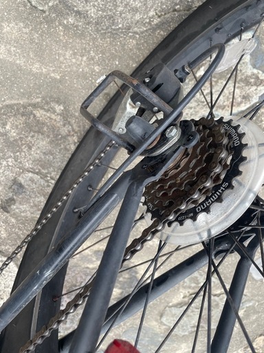 26インチ極太タイヤ6速変速BMXモドキの自転車